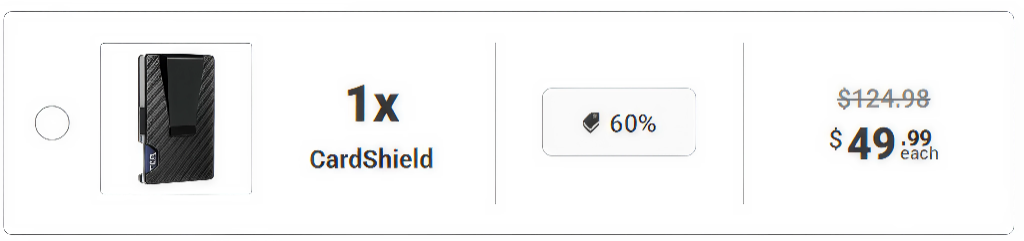 CardShield pricing