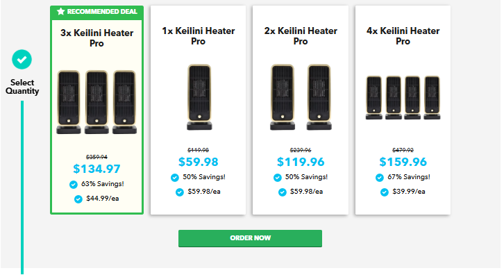 Keilini Heater Pro Pricing